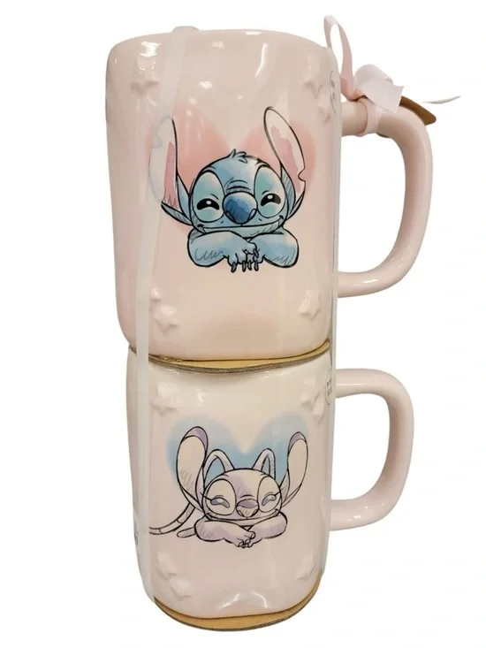 Stitch Pink Ceramic Mug Set - 'Cosmic Cuties' - Picture 2 of 3